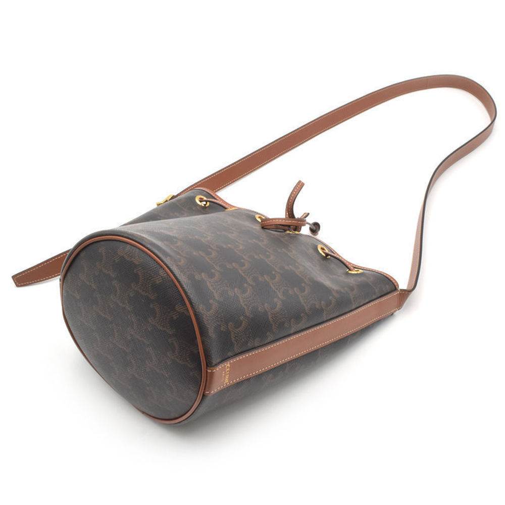 Celine Drawstring Small Bag Triomphe Canvas Calfs… - image 4